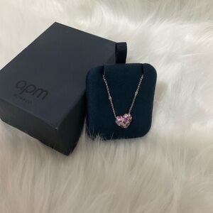 Apm Monaco Pink Heart Adjustable Necklace